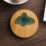 Bamboo Wave Style Tea Coaster tag1
