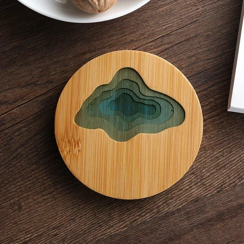 Bamboo Wave Style Tea Coaster -  - #tag1#
