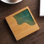 Bamboo Wave Style Tea Coaster tag1