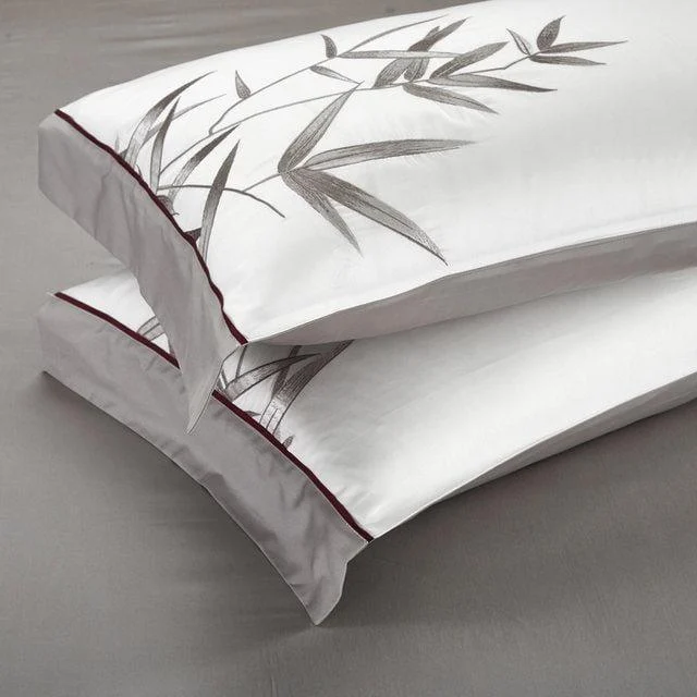 Bamboo White Bloom – Duvet Cover Set made of Egyptian Cotton -  - #tag1#