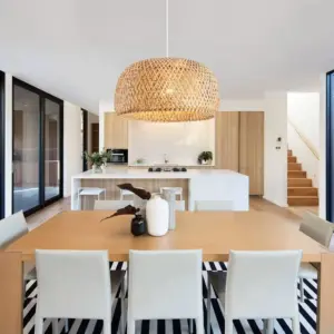 Bamboo Wicker Pendant Lamp Natural Pendant 30x18