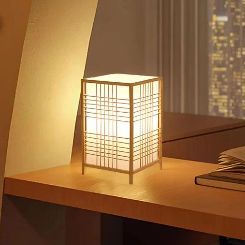 Bamboo Woven Japanese Style Table Lamp -