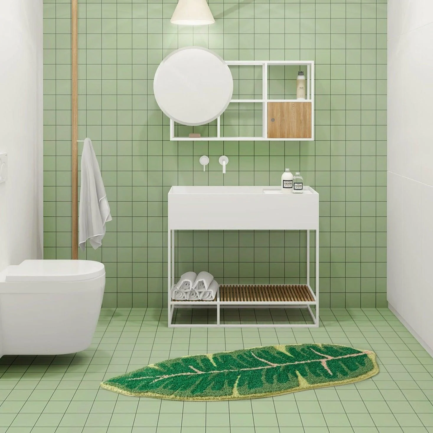 Banana and Monstera Mat -  - #tag1#