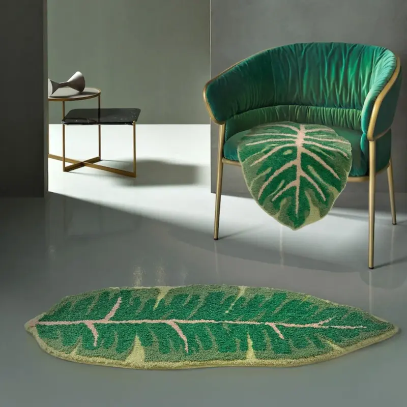 Banana and Monstera Mat tag1