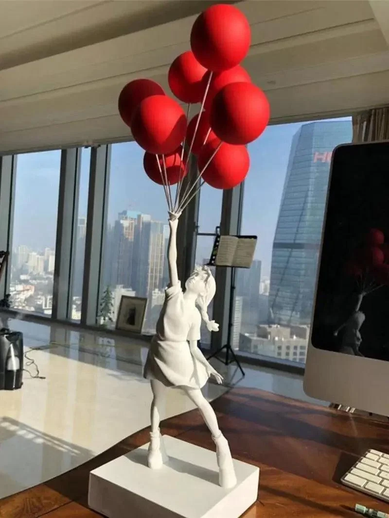 Banksy Balloon Girl Statue -