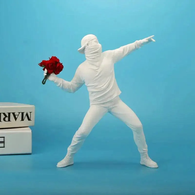Banksy Flower Thrower Statue -  - #tag1#