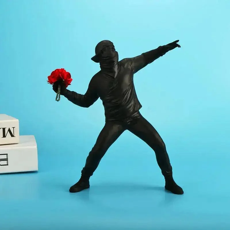 Banksy Flower Thrower Statue -  - #tag1#