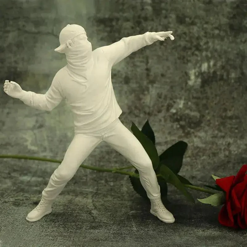 Banksy Flower Thrower Statue -  - #tag1#