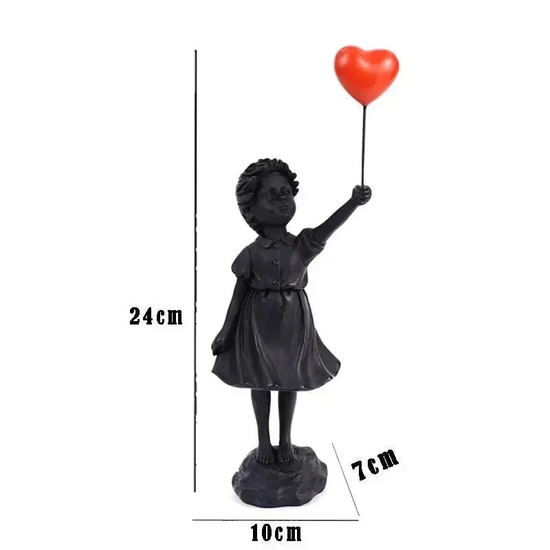Banksy Flying Balloon Girl Statue -  - #tag1#