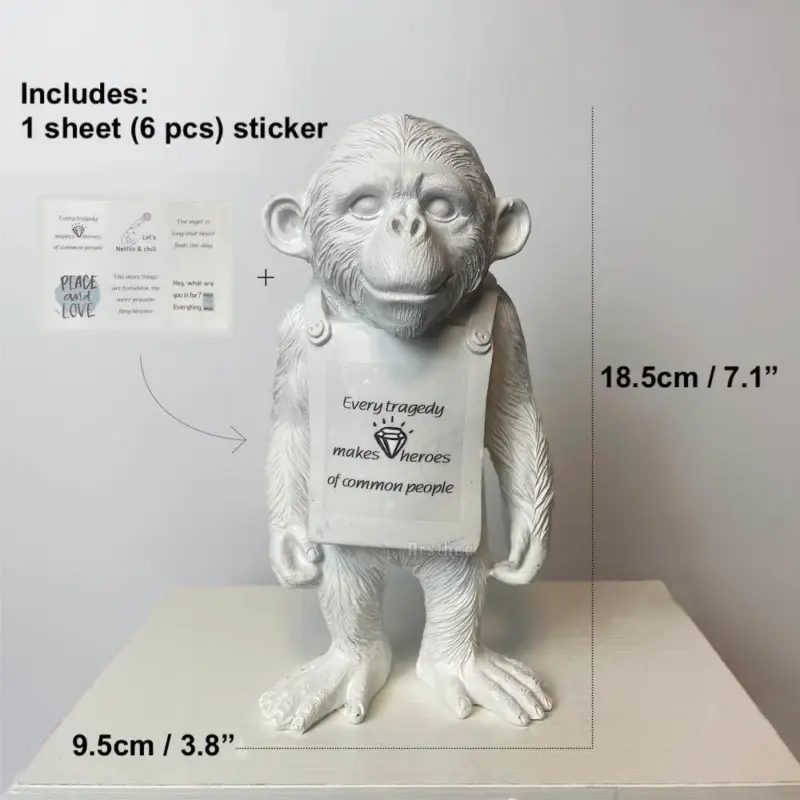 Banksy Monkey Street Art Sculpture tag1