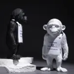 Banksy Monkey Street Art Sculpture tag1