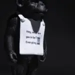 Banksy Monkey Street Art Sculpture tag1