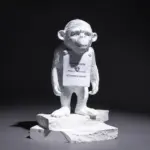 Banksy Monkey Street Art Sculpture tag1