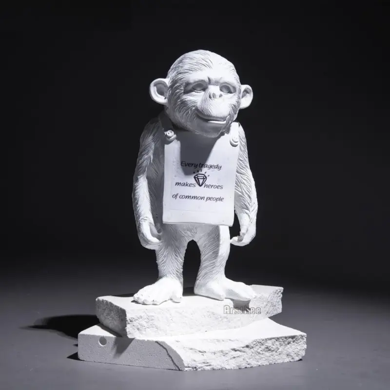 Banksy Monkey Street Art Sculpture tag1