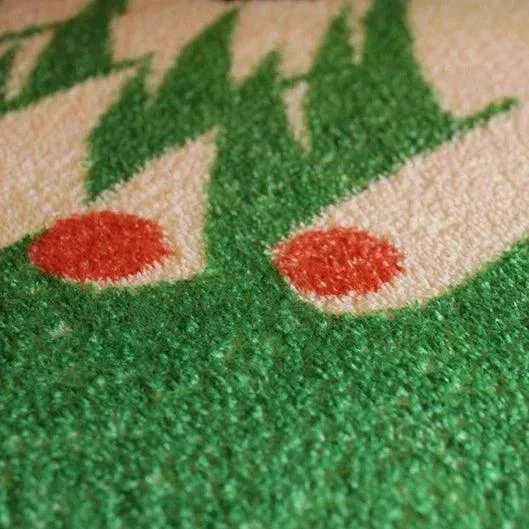 Bare Foot on Grass Corner Rug -