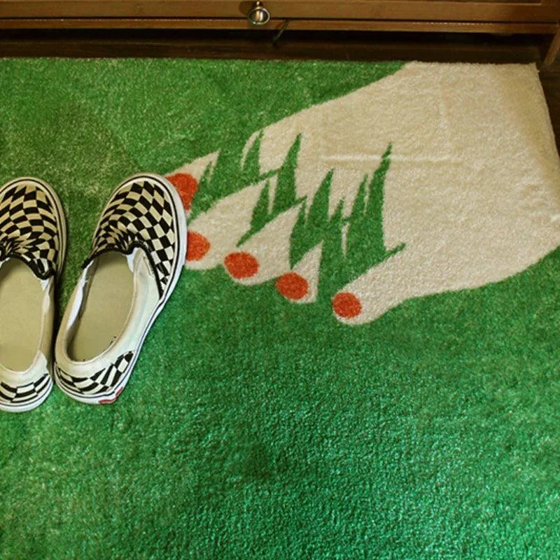 Bare Foot on Grass Corner Rug -