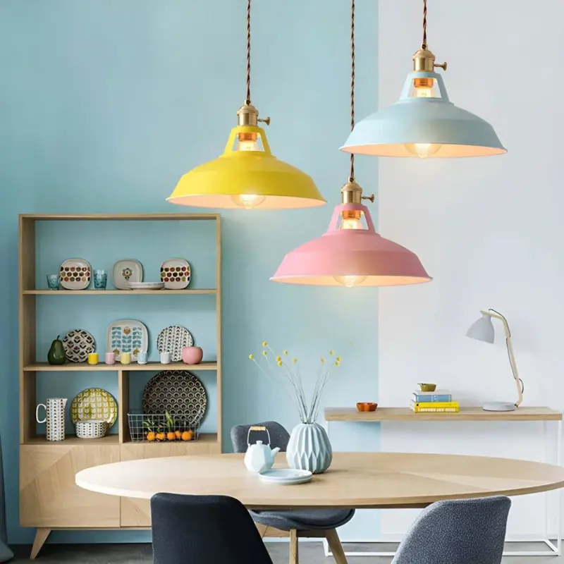 BarnFlare Ceiling Lights Colorful Industrial LED Macaron Pendant Lamp tag1
