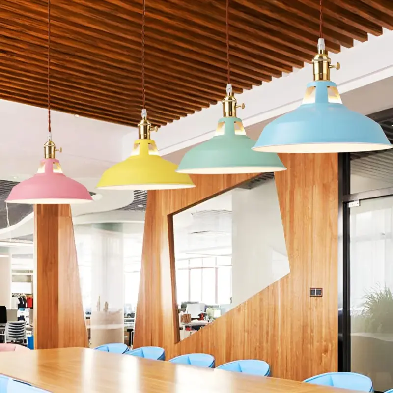 BarnFlare Ceiling Lights Colorful Industrial LED Macaron Pendant Lamp tag1