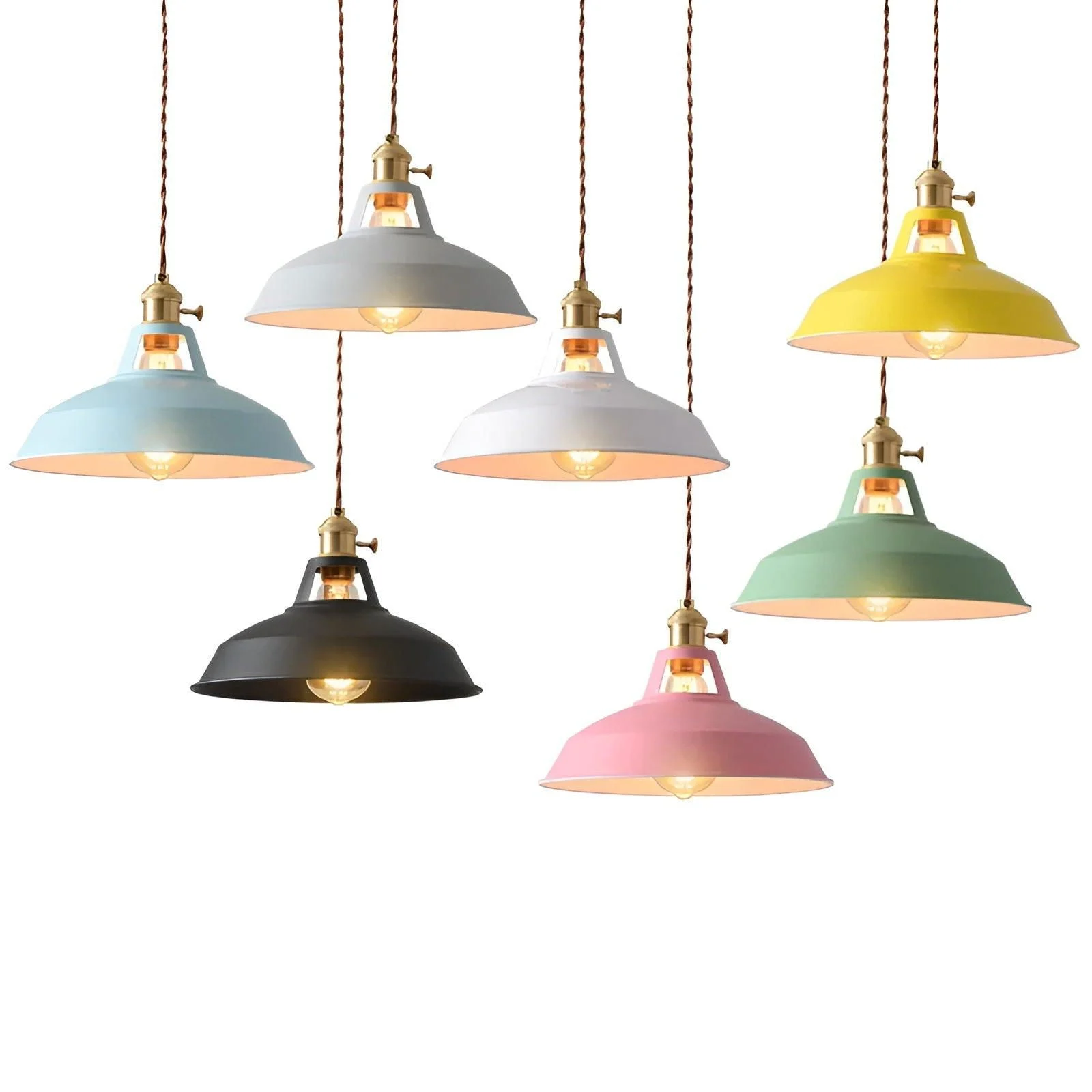 BarnFlare Ceiling Lights - Colorful Industrial LED Macaron Pendant Lamp -  - #tag1#
