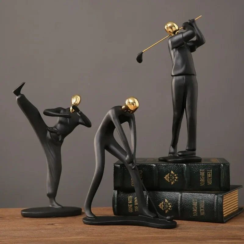 Baseball Football Sports Resin Abstract Figure Sculptures and Statues Decoration Home Decoration -