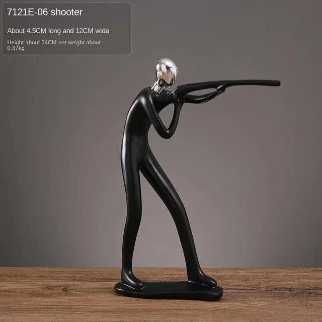 Baseball Football Sports Resin Abstract Figure Sculptures and Statues Decoration Home Decoration -