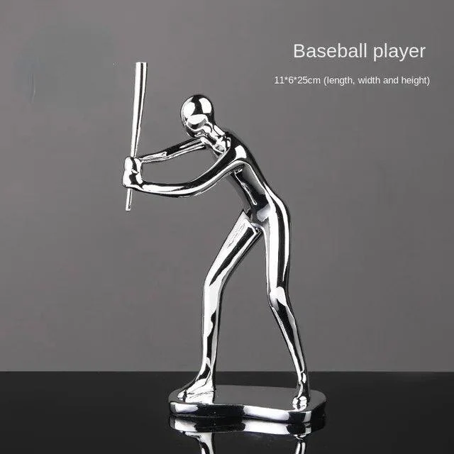 Baseball Football Sports Resin Abstract Figure Sculptures and Statues Decoration Home Decoration -