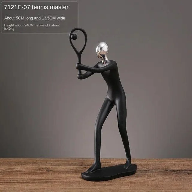 Baseball Football Sports Resin Abstract Figure Sculptures and Statues Decoration Home Decoration -