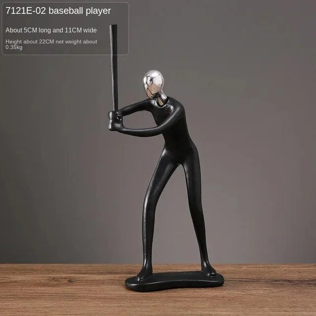 Baseball Football Sports Resin Abstract Figure Sculptures and Statues Decoration Home Decoration -