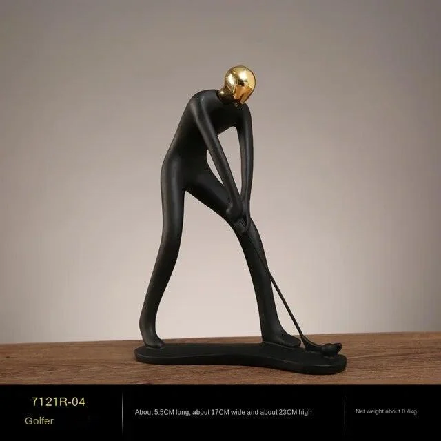 Baseball Football Sports Resin Abstract Figure Sculptures and Statues Decoration Home Decoration -