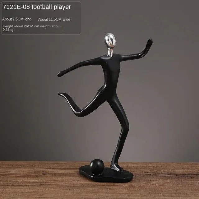 Baseball Football Sports Resin Abstract Figure Sculptures and Statues Decoration Home Decoration -