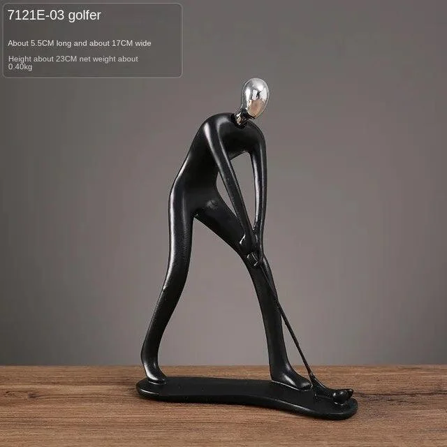Baseball Football Sports Resin Abstract Figure Sculptures and Statues Decoration Home Decoration -