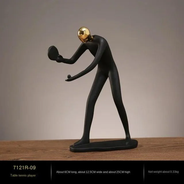 Baseball Football Sports Resin Abstract Figure Sculptures and Statues Decoration Home Decoration -