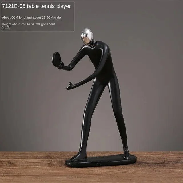Baseball Football Sports Resin Abstract Figure Sculptures and Statues Decoration Home Decoration -