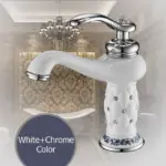 Basin Brass with Diamond Gold Bathroom Faucet tag1
