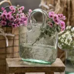 Basket Bag Cottagecore Glass Vase tag1
