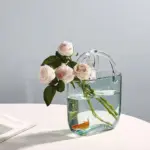 Basket Bag Cottagecore Glass Vase tag1