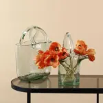 Basket Bag Cottagecore Glass Vase tag1