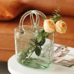 Basket Bag Cottagecore Glass Vase tag1