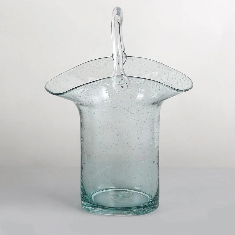 Basket-Bag Cottagecore Glass Vase -  - #tag1#