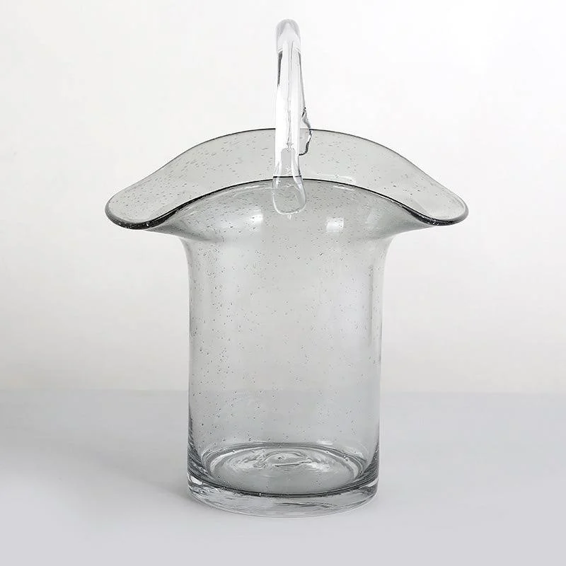 Basket-Bag Cottagecore Glass Vase -  - #tag1#