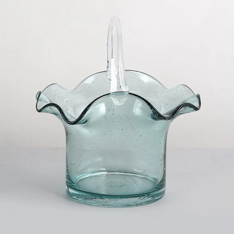 Basket-Bag Cottagecore Glass Vase -  - #tag1#