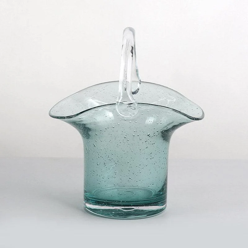 Basket-Bag Cottagecore Glass Vase -  - #tag1#