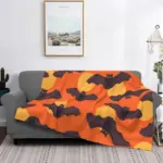 Bat Pattern Halloween Gothic Wool Flannel Blanket tag1