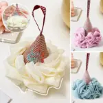 Bath Ball Cute Ice Cream Scrub Towel tag1
