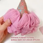 Bath Ball Cute Ice Cream Scrub Towel tag1
