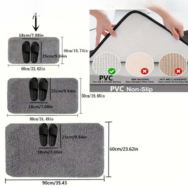Bath mat - LuxaMat - Soft Lined - Absorbent & Non-slip -  - #tag1#