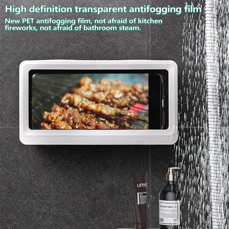 Bathroom Toilet Mobile Phone Holder Box Wall Mounted Soap Bracket 6 Inch Phone Storage Case Waterproof 270a6237 074f 4857 9de4 ba055b39d996