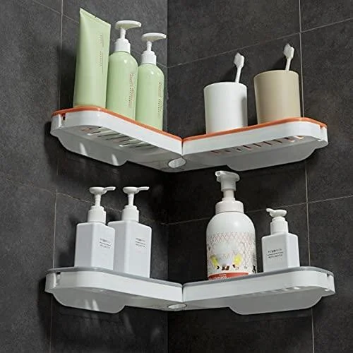 Bathroom 180° Rotatable Corner Punch-Free Rack -  - #tag1#