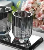 Bathroom Accessories Crystal Glass Grey tag1