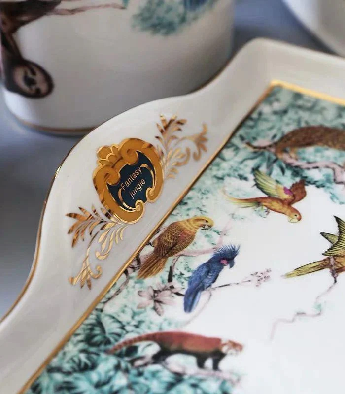 Bathroom Accessories Set Ceramic Bathroom Set Jungle Print -  - #tag1#